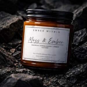 Moss & Ember – Oakmoss, Amber & Vetiver Candle