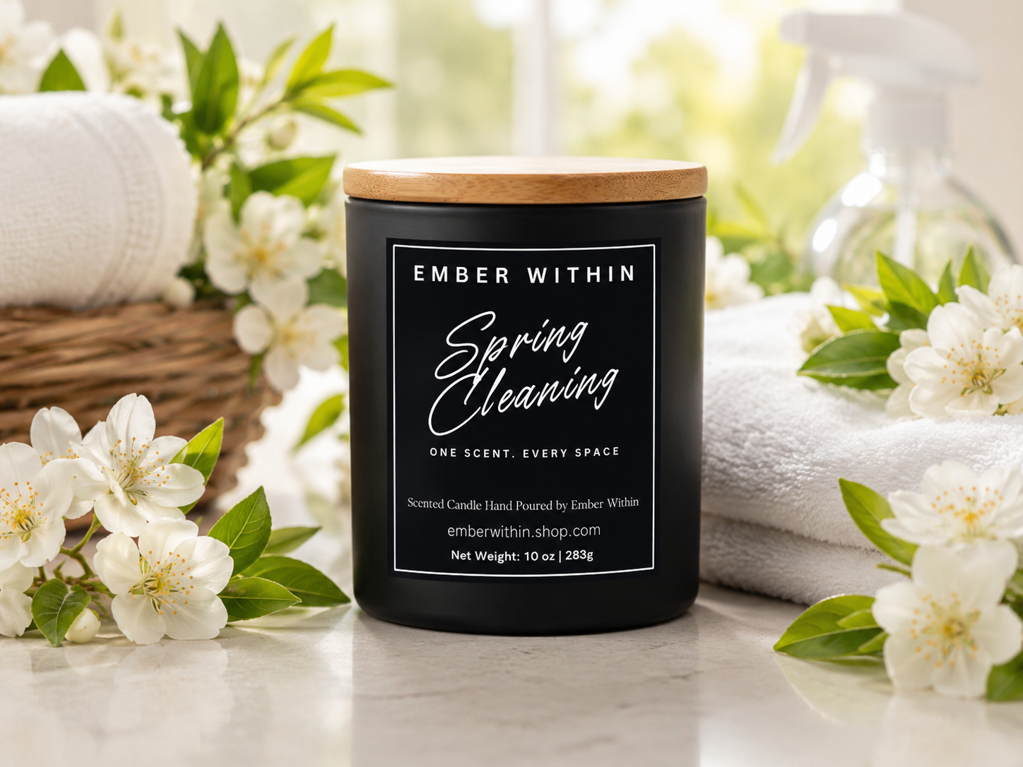 Spring Cleaning Luxury Candle | Clean Linen & Tropical Breeze Scent